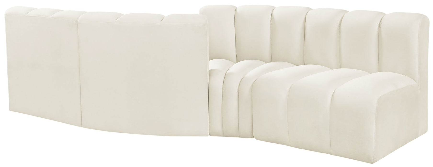Arc - Velvet 4 Piece Sofa - Simple Home Plus