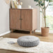 Loretta - Round Floor Pillow Cushion - Gray - Simple Home Plus