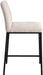 Reeves - Chenille Fabric Upholstered Counter Stool (Set of 2) - Black Base - Simple Home Plus