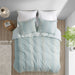 Kara - King 3 Piece Duvet Cover Set - Aqua - Simple Home Plus