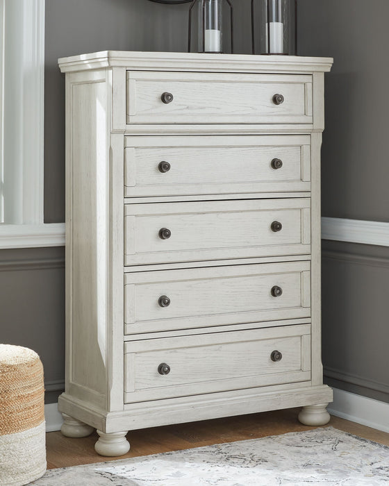 Robbinsdale - Antique White - Five Drawer Chest - Simple Home Plus