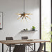Ely - 3-Light Spiked Chandelier - Matte Black /Gold - Simple Home Plus