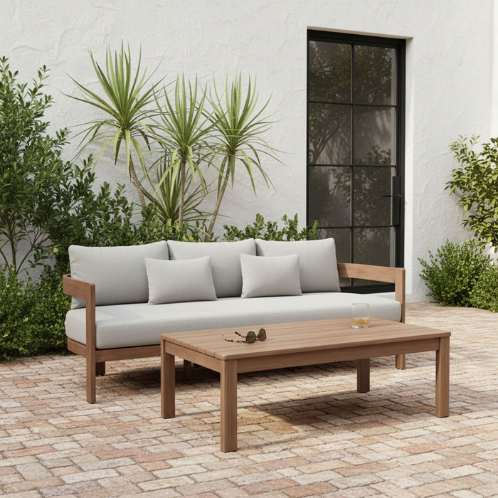 Newport - Water Resistant Fabric 86.75" Upholstered Outdoor Patio Sofa - Simple Home Plus