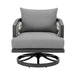 Zella - Outdoor Patio Swivel Armchair - Light Gray / Earl Gray - Simple Home Plus