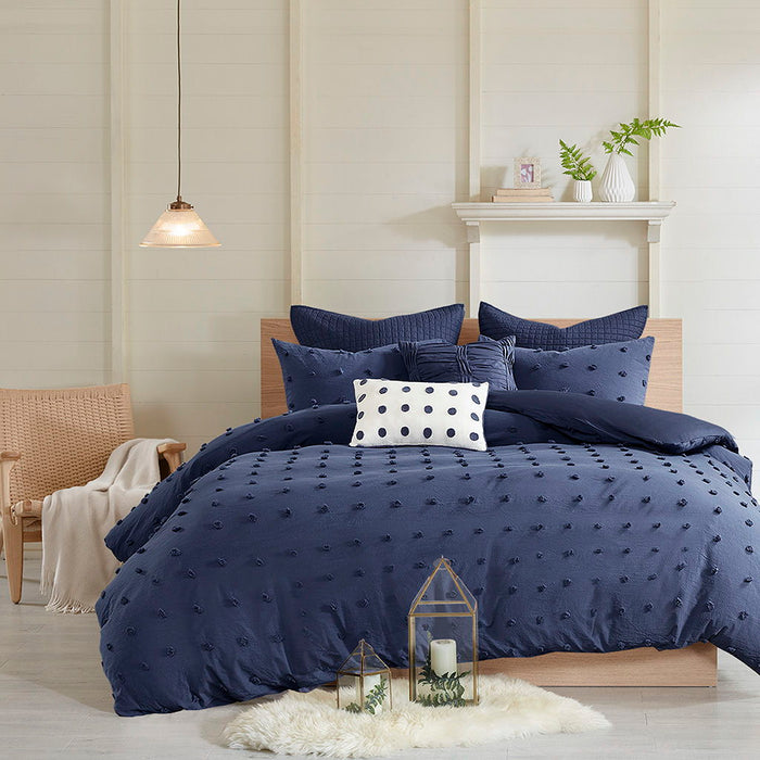Brooklyn - Cotton Comforter Set - Indigo Blue - Simple Home Plus