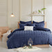 Brooklyn - Cotton Comforter Set - Indigo Blue - Simple Home Plus
