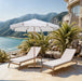 Amalfi - Aluminum Patio Umbrella - Light Brown Base / Light Brown Pole - Simple Home Plus