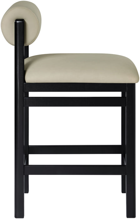 Roundhill - Faux Leather Counter Stool - Black Frame - Simple Home Plus