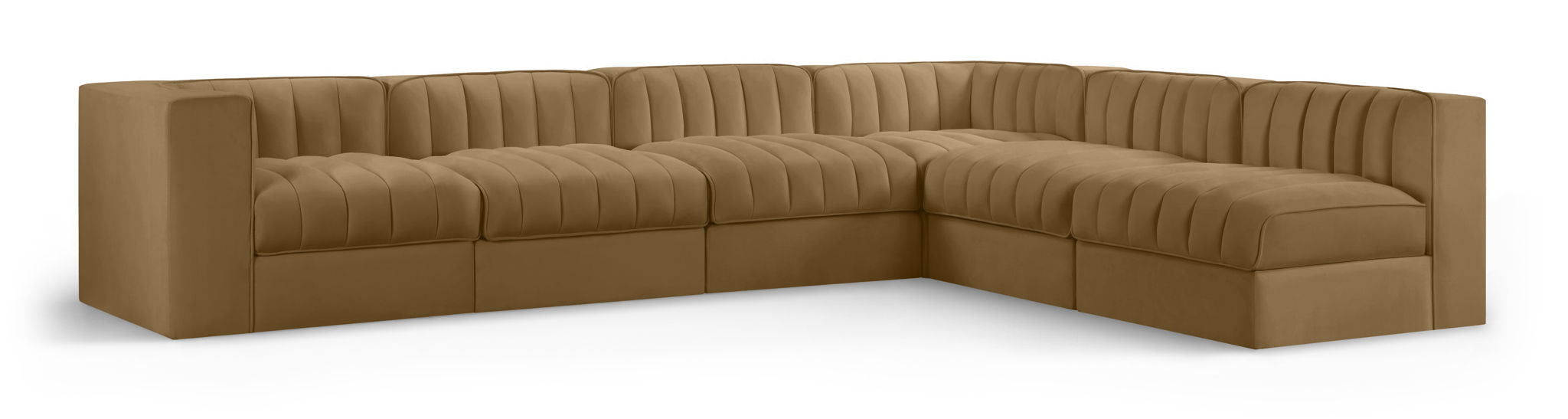 Rummi - Velvet Performance Fabric Upholstered 6 Piece Modular Sectional - Simple Home Plus