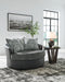 Brixley Pier - Graphite - Oversized Swivel Accent Chair - Simple Home Plus