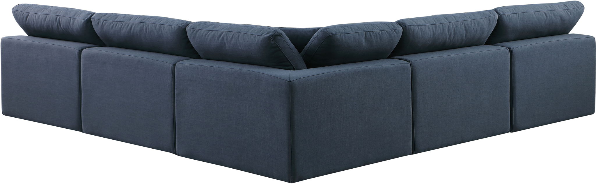 Comfy - 5 Piece Linen Modular Corner Armless Sectional - Simple Home Plus