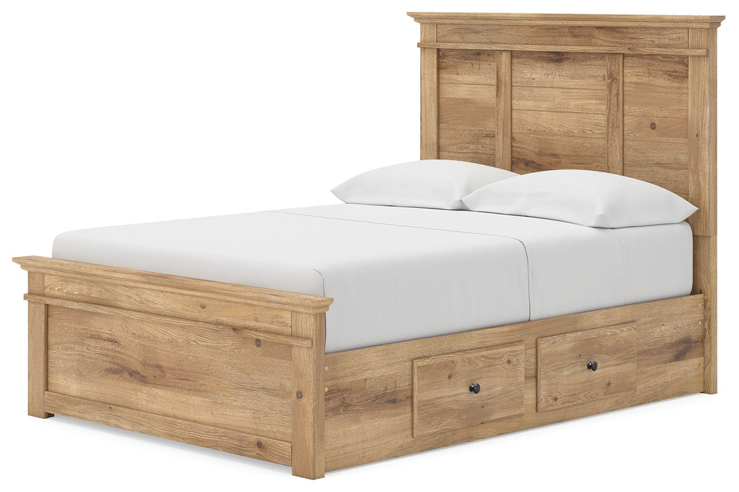Makidern - Panel Storage Bed With 2 Under Bed Storage Units - Simple Home Plus
