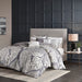 Vienna - 6 Piece Printed Duvet Cover Set - Gray - Simple Home Plus
