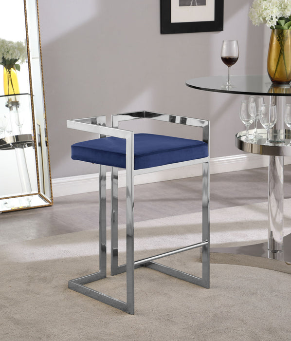 Ezra - Stool with Chrome Legs (Set of 2) - Simple Home Plus