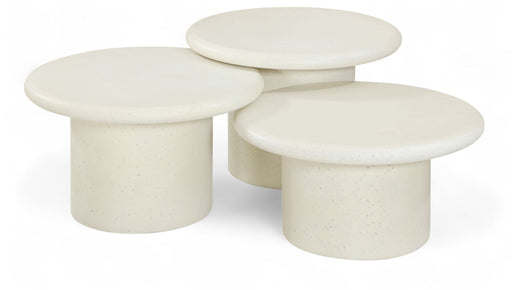 Emara - 3 Piece Concrete And Fiberglass Indoor / Outdoor Coffee Table - Simple Home Plus