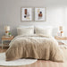 Brielle - Ombre Shaggy Long Fur Twin Comforter Mini Set - Natural - Simple Home Plus