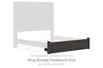 Fraluna - King Storage Footboard - Charcoal - Simple Home Plus