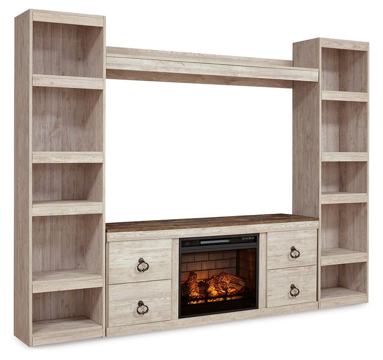 Willowton - Entertainment Center With Fireplace Option - Simple Home Plus