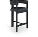 Romeo - Faux Leather Counter Stool With Black Base (Set of 2) - Simple Home Plus