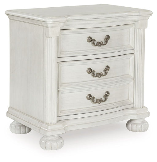 Montelaine - Antique White - Three Drawer Night Stand - Simple Home Plus