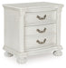Montelaine - Antique White - Three Drawer Night Stand - Simple Home Plus