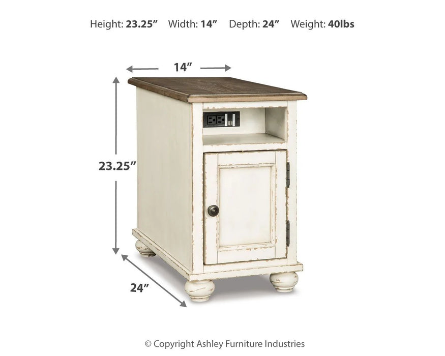 Realyn - Chair Side End Table - AC / USB AS-IS