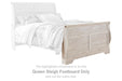 Willowton - Queen Sleigh Footboard - Whitewash - Simple Home Plus