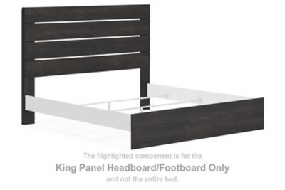 Hollivern - King Panel Headboard/Footboard - Dark Gray - Simple Home Plus