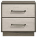 Fenwick - 2-Drawer Nightstand Bedside Table - Gray Oak - Simple Home Plus