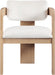Sacha - Velvet Dining Chair With Natural Base (Set of 2) - Simple Home Plus