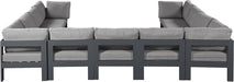 Nizuc - Outdoor Patio 11 Piece Modular Sectional With Gray Frame - Simple Home Plus