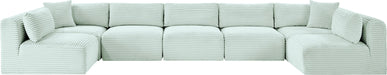 Shaggy - 7 Piece Modular U-Shaped Armless Sectional - Simple Home Plus