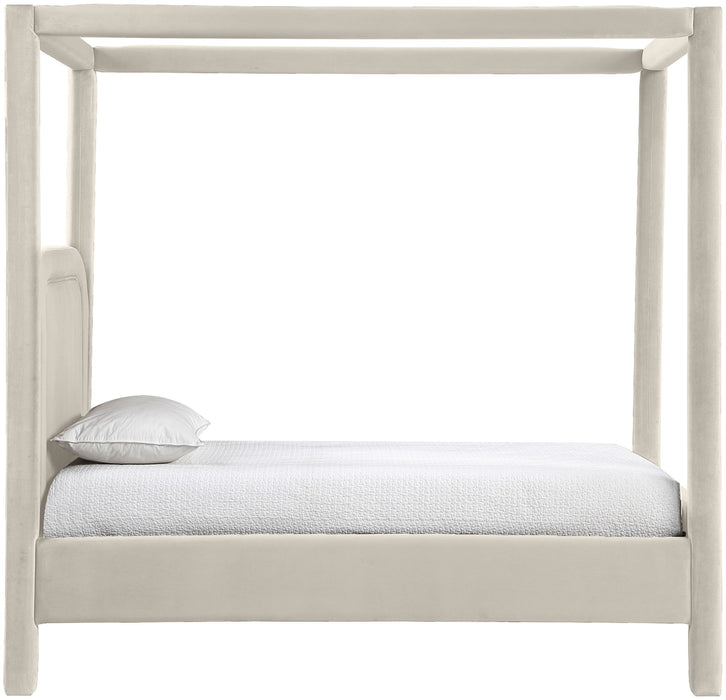 Salina - Velvet Upholstered Bed - Simple Home Plus