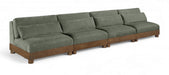 Turin - Chenille Fabric Upholstered Modular Sectional - Green - Simple Home Plus