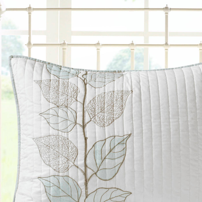 Caelie - King 6 Piece Reversible Coverlet Set - Blue - Simple Home Plus