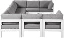 Nizuc - Outdoor Patio 9 Piece Modular Sectional With White Frame - Simple Home Plus
