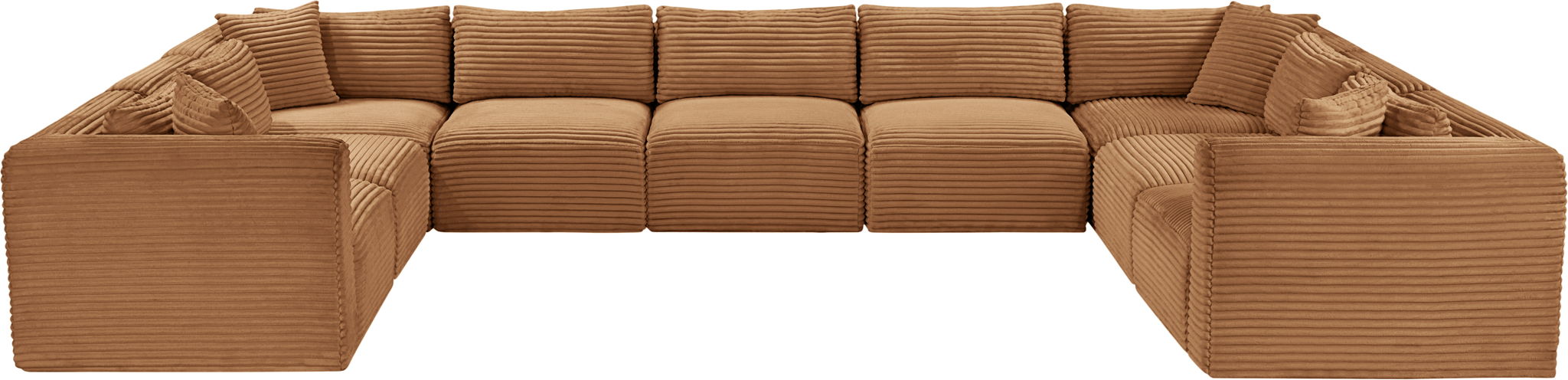 Shaggy - 9 Piece Modular U-Shaped Sectional - Simple Home Plus