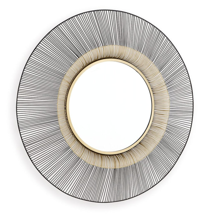 Dallmen - Black / Gold Finish - Accent Mirror - Simple Home Plus