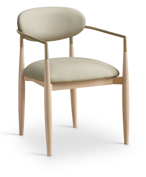 Riccio - Dining Arm Chair (Set of 2) - Natural And Gold Frame - Simple Home Plus