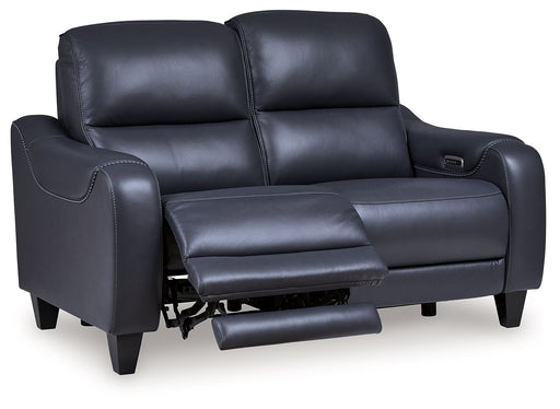 Mercomatic - Power Reclining Loveseat With Adj Headrest - Simple Home Plus