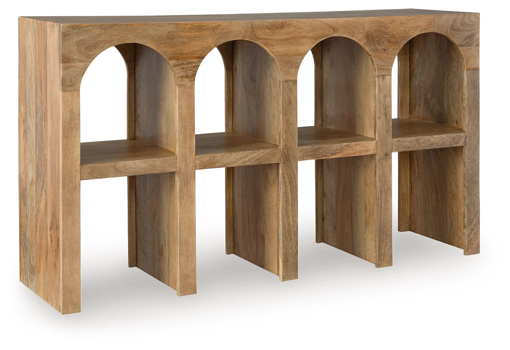 Luzmanacy - Natural Brown - Console Sofa Table - Simple Home Plus