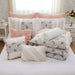 Dawn - King 9 Piece Comforter Set - Blush - Simple Home Plus