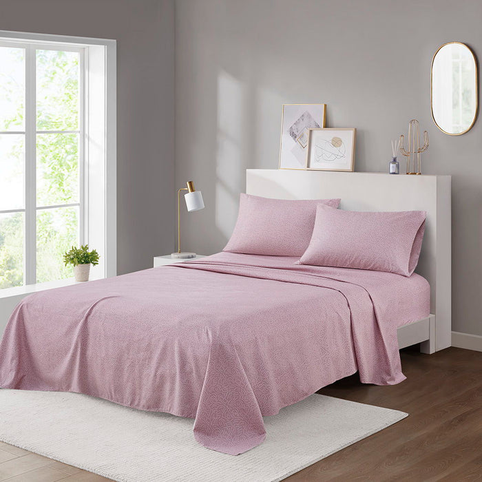 Printed Microfiber - Queen Sheet Set - Blush Waves - Simple Home Plus