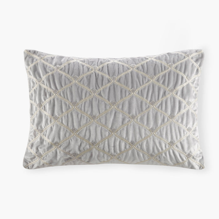 Aumont - Oblong Decor Pillow - Silver - Simple Home Plus