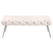 Ella - Upholstered Tufted Bench Metal Legs - Simple Home Plus