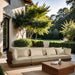 Mirella - 4 Piece Water Resistant Fabric Outdoor Patio Modular Sectional - Simple Home Plus
