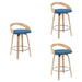 Sonia - Modern Swivel Counter Height Bar Stool - Patterned Oak Wood Finish - Simple Home Plus