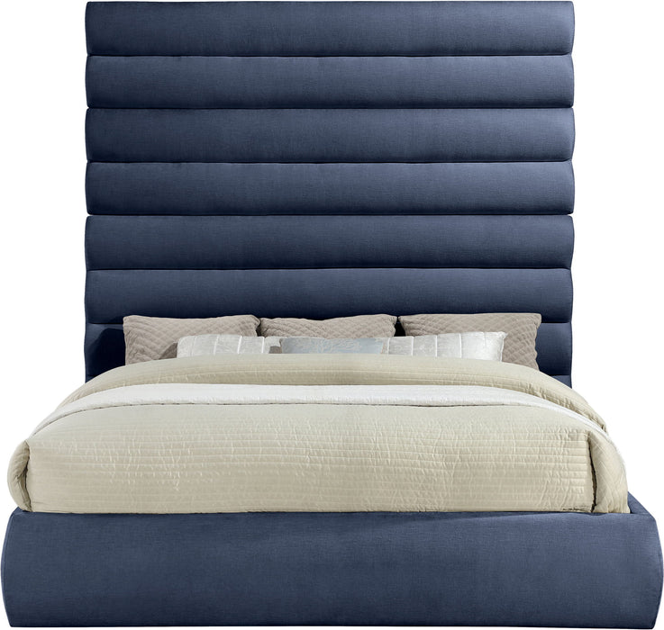 Adam - Chenille Fabric Bed With 89" Headboard - Simple Home Plus
