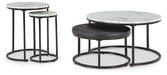 Jusmour - Black / White - Occasional Nesting Table (Set of 4) - Simple Home Plus