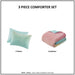 Primrose - Ombre Shaggy Faux Fur Comforter Set - Aqua Multi - Simple Home Plus
